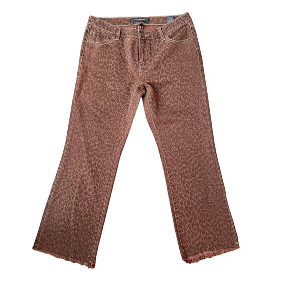 Liverpool Brown Hannah Crop Flare low rise with Frayed Hem Pants Women's 4/27 - Picture 9 of 11